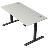 Artikelbild 1 für Kerkmann Move 2 Plus elektrisch höhenverstellbarer Schreibtisch lichtgrau rechteckig, T-Fuß-Gestell anthrazit 160,0 x 80,0 cm, Artikelnummer 519807