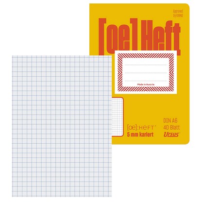 Artikelbild für Ursus Schulheft OE Recycling kariert DIN A6 ohne Rand, 40 Blatt, Artikelnummer 515148