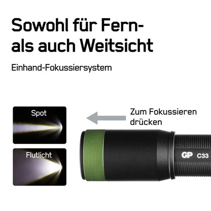 Artikelbild 5 für GP C33 LED Taschenlampe schwarz 16,5 cm, Artikelnummer 302673