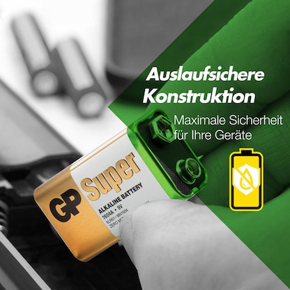 Artikelbild 5 für 8 GP Batterie SUPER E-Block 9,0 V, Artikelnummer 515021