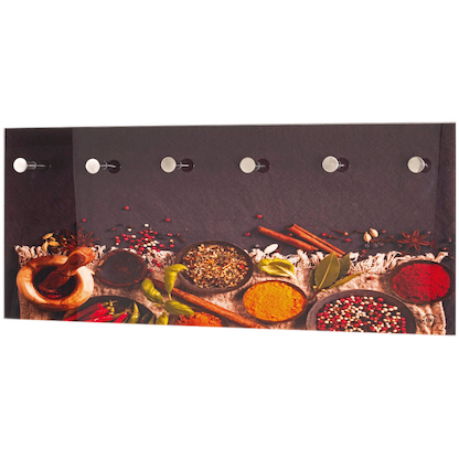 Artikelbild 1 für HAKU Möbel Wandgarderobe 17988 Motiv Metall 6 Haken 70,0 x 30,0 cm, Artikelnummer 551517