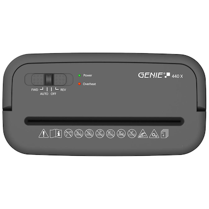 Artikelbild 3 für GENIE 440 X Aktenvernichter mit Partikelschnitt P-4, 4 x 38 mm, bis 4 Blatt, schwarz, Artikelnummer 220289