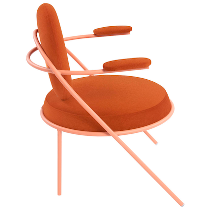 Artikelbild 2 für meet powered by PAPERFLOW Sessel SATURNE rost rosa Kunstleder, 1 St., Artikelnummer 231652