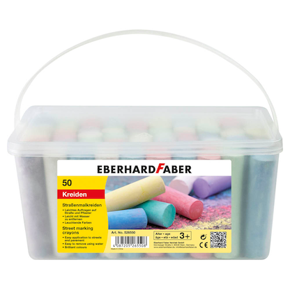 Artikelbild 1 für EBERHARD FABER Straßenmalkreide farbsortiert 50 St., Artikelnummer 198222