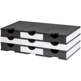 Artikelbild 1 für styro Sortierstation styrodoc duo Standard schwarz/weiß mit 9 Fächer, Artikelnummer 659126