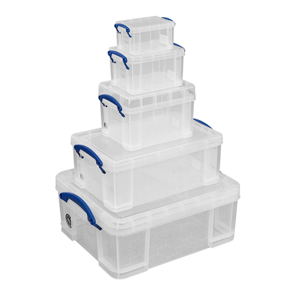 Artikelbild 2 für Really Useful Box Aufbewahrungsboxen-Set transparent, Artikelnummer 575858