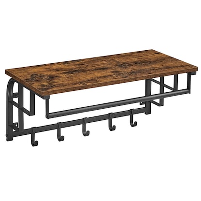 Artikelbild 19 für VASAGLE Wandgarderobe LCR12BX braun Metall 5 Haken 66,0 x 27,0 cm, Artikelnummer 262356