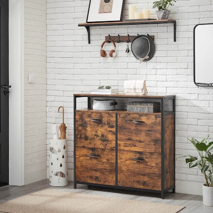 Artikelbild 9 für VASAGLE Schuhschrank, LBS803B01 braun 1 Fachboden 98,3 x 30,0 x 95,0 cm, Artikelnummer 290108