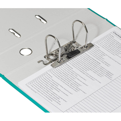 Artikelbild 3 für DONAU Klassik Ordner türkis Karton 7,5 cm DIN A4, Artikelnummer 345199