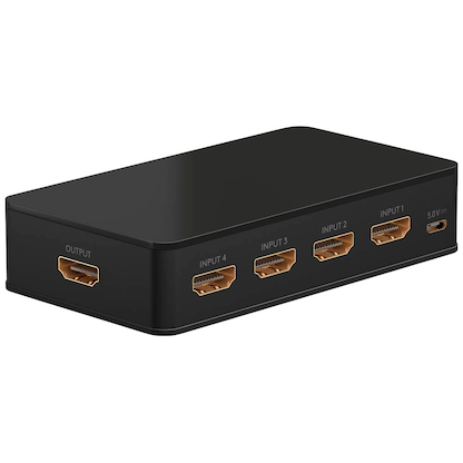 Artikelbild für goobay HDMI™-Umschaltbox 4 auf 1 (4K @ 60 Hz) HDMI-Switch, Artikelnummer 993594