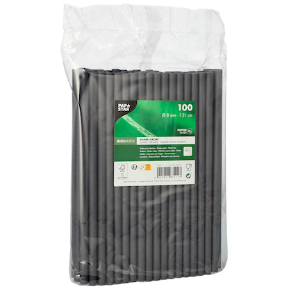 Artikelbild 2 für 100 PAPSTAR Strohhalme pure schwarz, Artikelnummer 821722