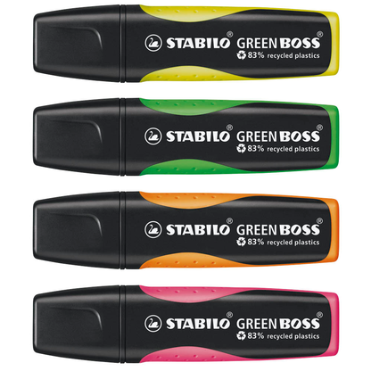 Artikelbild 2 für STABILO GREEN BOSS Textmarker farbsortiert, 4 St., Artikelnummer 452292