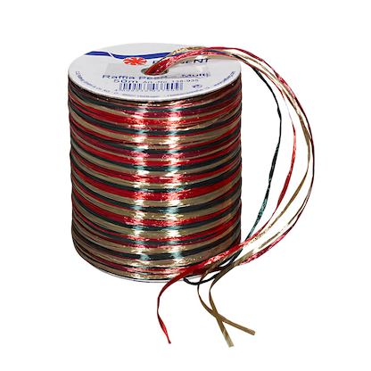 Artikelbild 22 für PRÄSENT Geschenkband Raffia glänzend rot/braun/grün 3,0 mm x 50,0 m, Artikelnummer 659045