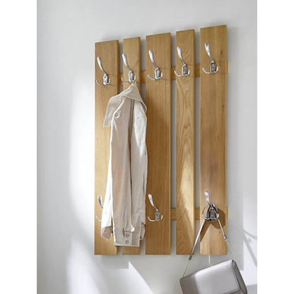 Artikelbild 2 für HAKU Möbel Wandgarderobe 15617 braun Holz 8 Haken 65,0 x 100,0 cm, Artikelnummer 551080