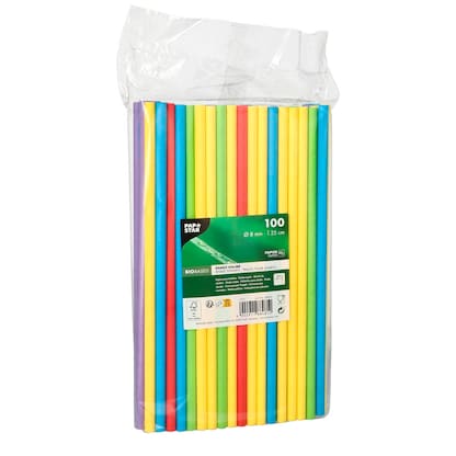Artikelbild für 100 PAPSTAR Strohhalme pure farbsortiert, Artikelnummer 822017