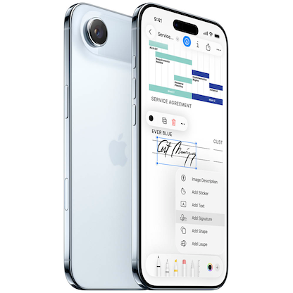 Artikelbild 4 für Apple iPhone Air himmelblau 256 GB, Artikelnummer 709259
