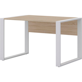 Artikelbild 1 für röhr direct.office Schreibtisch sonoma-eiche rechteckig, Kufen-Gestell weiß 120,0 x 80,0 cm, Artikelnummer 460795