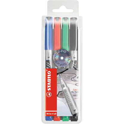 Artikelbild 2 für STABILO Write-4-all Permanentmarker farbsortiert 0,4 mm, 4 St., Artikelnummer 973920