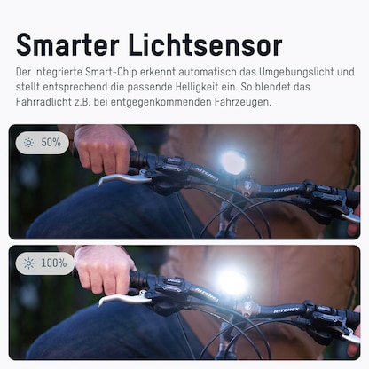 Artikelbild 6 für ANSMANN LED Fahrradbeleuchtung schwarz, 50 lx, 2600 mAh, Artikelnummer 105928