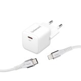 Artikelbild 1 für Intenso W30C + C315L Lightning-Kabel GaN-Ladeadapter weiß, 30 Watt, Artikelnummer 514376