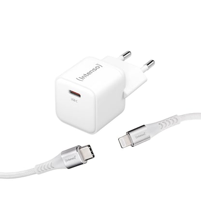 Artikelbild 10 für Intenso W30C + C315L Lightning-Kabel GaN-Ladeadapter weiß, 30 Watt, Artikelnummer 514376