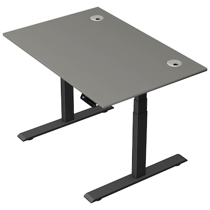 Artikelbild für Kerkmann Move 2 Plus elektrisch höhenverstellbarer Schreibtisch grafit rechteckig, T-Fuß-Gestell anthrazit 120,0 x 80,0 cm, Artikelnummer 520096
