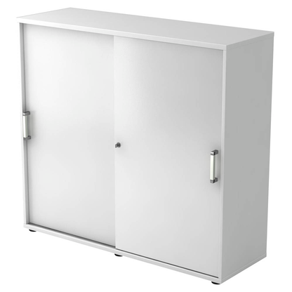 Artikelbild für HAMMERBACHER Schiebetürenschrank 1753S, V1753S/W/W/CE weiß 2 Fachböden 120,0 x 40,0 x 110,0 cm, Artikelnummer 861017