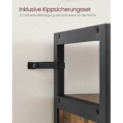 Artikelbild 7 für VASAGLE Schuhschrank, LBS101B01 braun 1 Fachboden 60,0 x 30,0 x 130,0 cm, Artikelnummer 289377