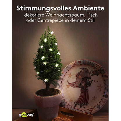 Artikelbild 3 für goobay 20er Sterne LED Lichterkette transparent 2,2 m, Artikelnummer 724977