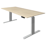 Artikelbild 1 für Kerkmann Move 3 tube elektrisch höhenverstellbarer Schreibtisch ahorn rechteckig, T-Fuß-Gestell silber 180,0 x 80,0 cm, Artikelnummer 289514