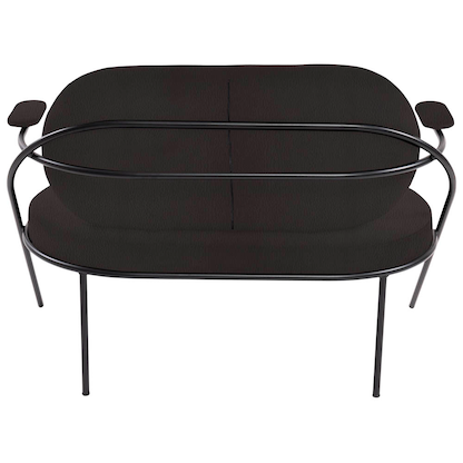 Artikelbild 4 für meet powered by PAPERFLOW 2-Sitzer Sofa SATURNE schwarz Kunstleder, 1 St., Artikelnummer 231359