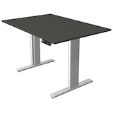 Artikelbild 1 für Kerkmann Move 3 tube elektrisch höhenverstellbarer Schreibtisch anthrazit rechteckig, T-Fuß-Gestell silber 120,0 x 80,0 cm, Artikelnummer 289433