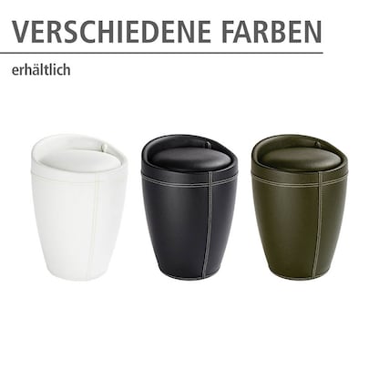 Artikelbild 5 für WENKO Badhocker mit Wäschesammler Candy 21773100 weiß, Artikelnummer 532063