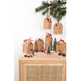 Artikelbild 1 für folia Adventskalender Hygge Dorf natur, weiß, rot, Artikelnummer 508263