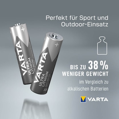 Artikelbild 4 für 4 VARTA Batterien ULTRA LITHIUM Mignon AA 1,5 V, Artikelnummer 540872