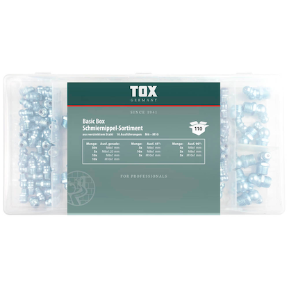 Artikelbild 10 für TOX Schmiernippel-Sortiment BASIC 110-teilig, Artikelnummer 560239
