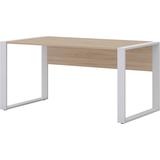 Artikelbild 1 für röhr direct.office Schreibtisch sonoma-eiche rechteckig, Kufen-Gestell weiß 150,0 x 80,0 cm, Artikelnummer 460826