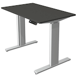 Artikelbild 1 für Kerkmann Move 3 tube elektrisch höhenverstellbarer Schreibtisch anthrazit rechteckig, T-Fuß-Gestell silber 100,0 x 60,0 cm, Artikelnummer 289383