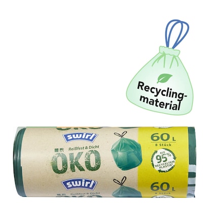Artikelbild 17 für swirl® Müllbeutel Öko 5285824002 60,0 l grün, 8 St., Artikelnummer 733242
