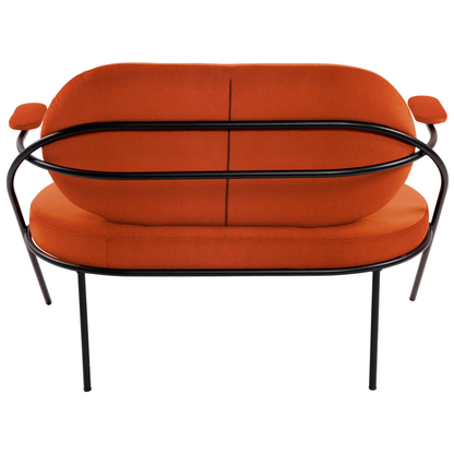 Artikelbild 4 für meet powered by PAPERFLOW 2-Sitzer Sofa SATURNE rost schwarz Kunstleder, 1 St., Artikelnummer 231169