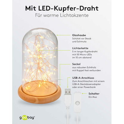 Artikelbild 8 für goobay LED Dekoleuchte transparent, Artikelnummer 725311