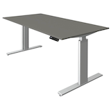 Artikelbild 1 für Kerkmann Move 3 tube elektrisch höhenverstellbarer Schreibtisch grafit rechteckig, T-Fuß-Gestell silber 160,0 x 80,0 cm, Artikelnummer 289477