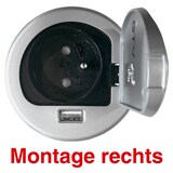 Artikelbild 1 für Kerkmann Move 1-fach Tischsteckdose 1,9 m silber mit USB-Buchse, Artikelnummer 852626