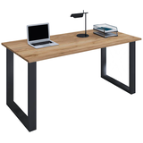 Artikelbild 1 für VCM my office Lona Schreibtisch honig-eiche rechteckig, U-Fuß-Gestell schwarz 160,0 x 80,0 cm, Artikelnummer 270258