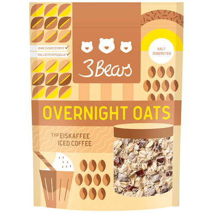 Artikelbild für 3Bears Overnight Oats - Typ Eiskaffee 400,0 g, Artikelnummer 518999
