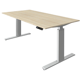 Artikelbild 1 für Kerkmann Move 3 tube elektrisch höhenverstellbarer Schreibtisch ahorn rechteckig, T-Fuß-Gestell silber 160,0 x 80,0 cm, Artikelnummer 289464