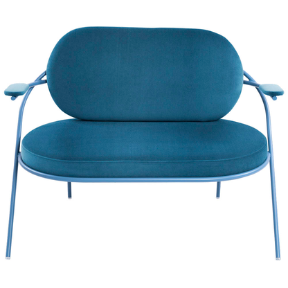 Artikelbild 2 für meet powered by PAPERFLOW 2-Sitzer Sofa SATURNE blau Kunstleder, 1 St., Artikelnummer 231239