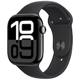 Artikelbild 1 für Apple Watch Series 10 46 mm Aluminium (GPS) Sportarmband M/L schwarz, diamantschwarz, Artikelnummer 452296
