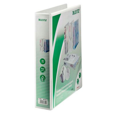 Artikelbild 2 für AKTION: LEITZ Präsentationsringbücher 2-Ringe weiß 6,3 cm DIN A4, 4 St. mit Prämie nach Registrierung, Artikelnummer 596049