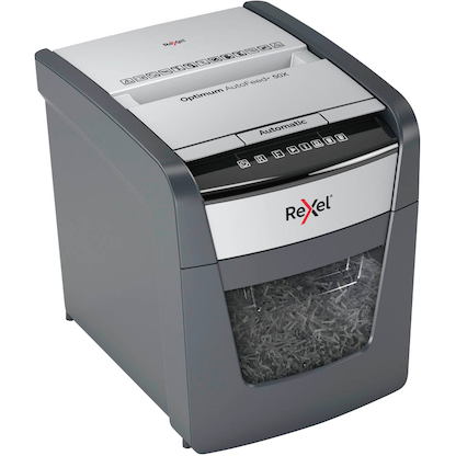 Artikelbild 2 für AKTION: Rexel Optimum AutoFeed+ 50X Aktenvernichter mit Partikelschnitt P-4, 4 x 28 mm, bis 50 Blatt, schwarz mit 20 Euro CashBack, Artikelnummer 267353